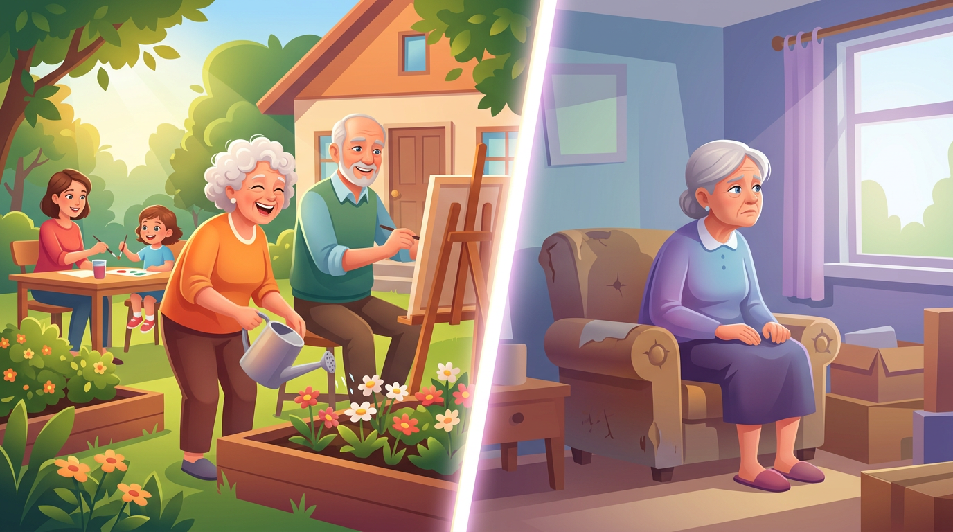 Illustration for Navigating the Challenges and Joys of Old Age - Image 1