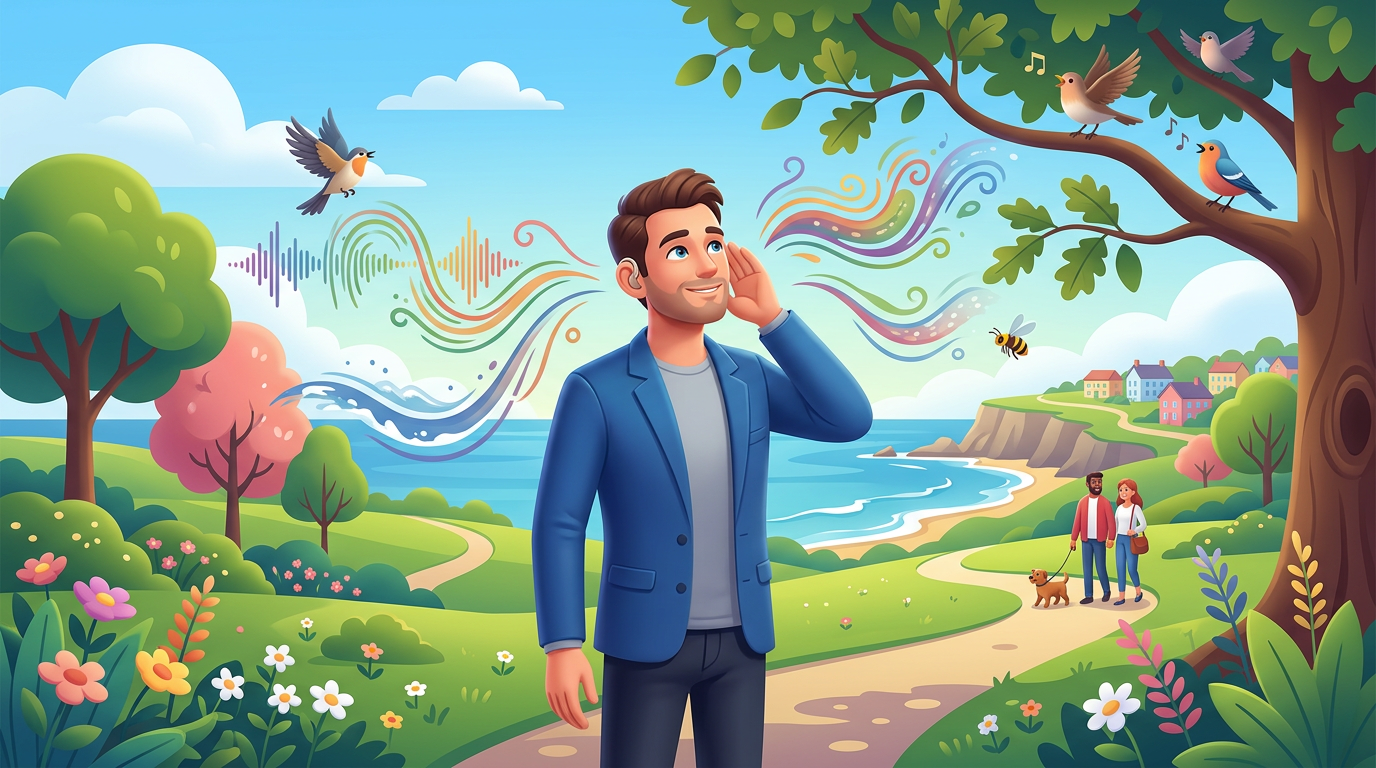 Illustration for Rediscovering the Beauty of Sound: A Man's Journey with Hearing Aids - Image 1