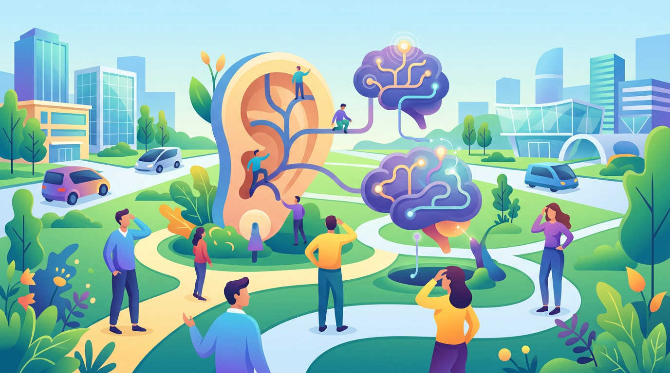 Illustration for Hearing Loss and Its Complex Relationship with Dementia - Image 1