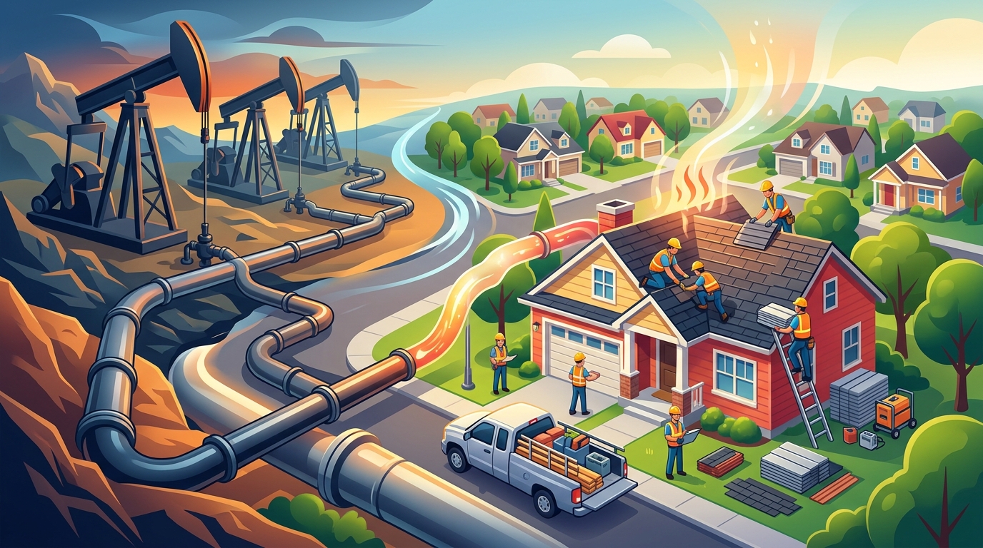 Illustration for Rising Oil Prices and the Hidden Costs of Roof Repair - Image 1