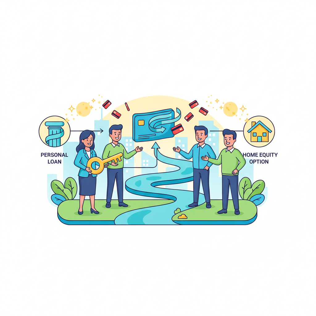 Illustration for Effective Strategies for Credit Card Debt Consolidation in Today’s Economy