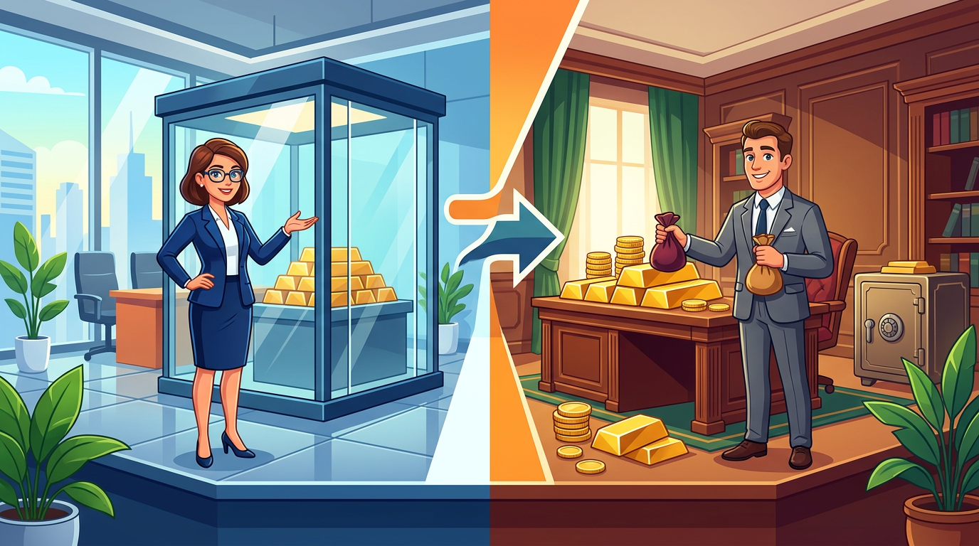 Illustration for Evaluating Your Gold Investment Options: Gold IRAs vs. Physical Gold