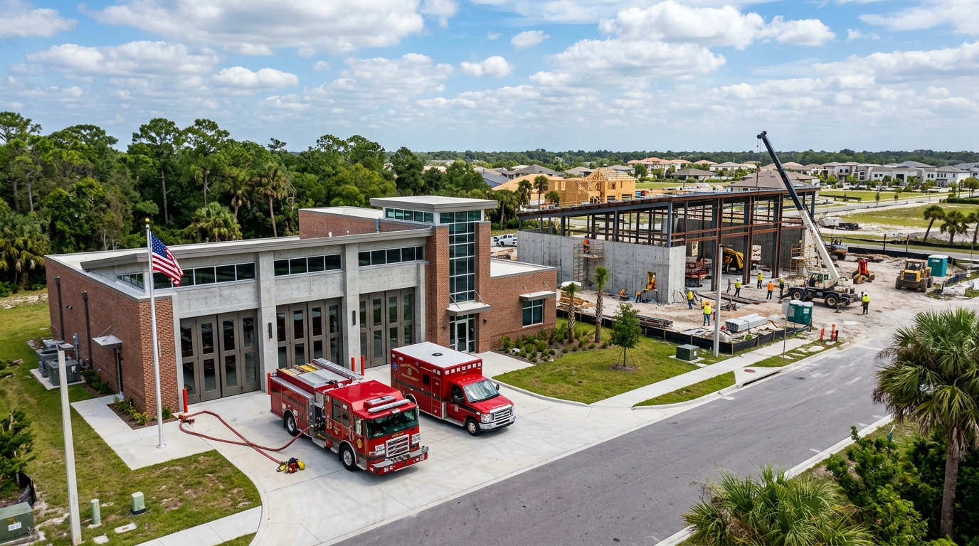 Illustration for North Port's Fire Stations: A Response to Growth and Resilience